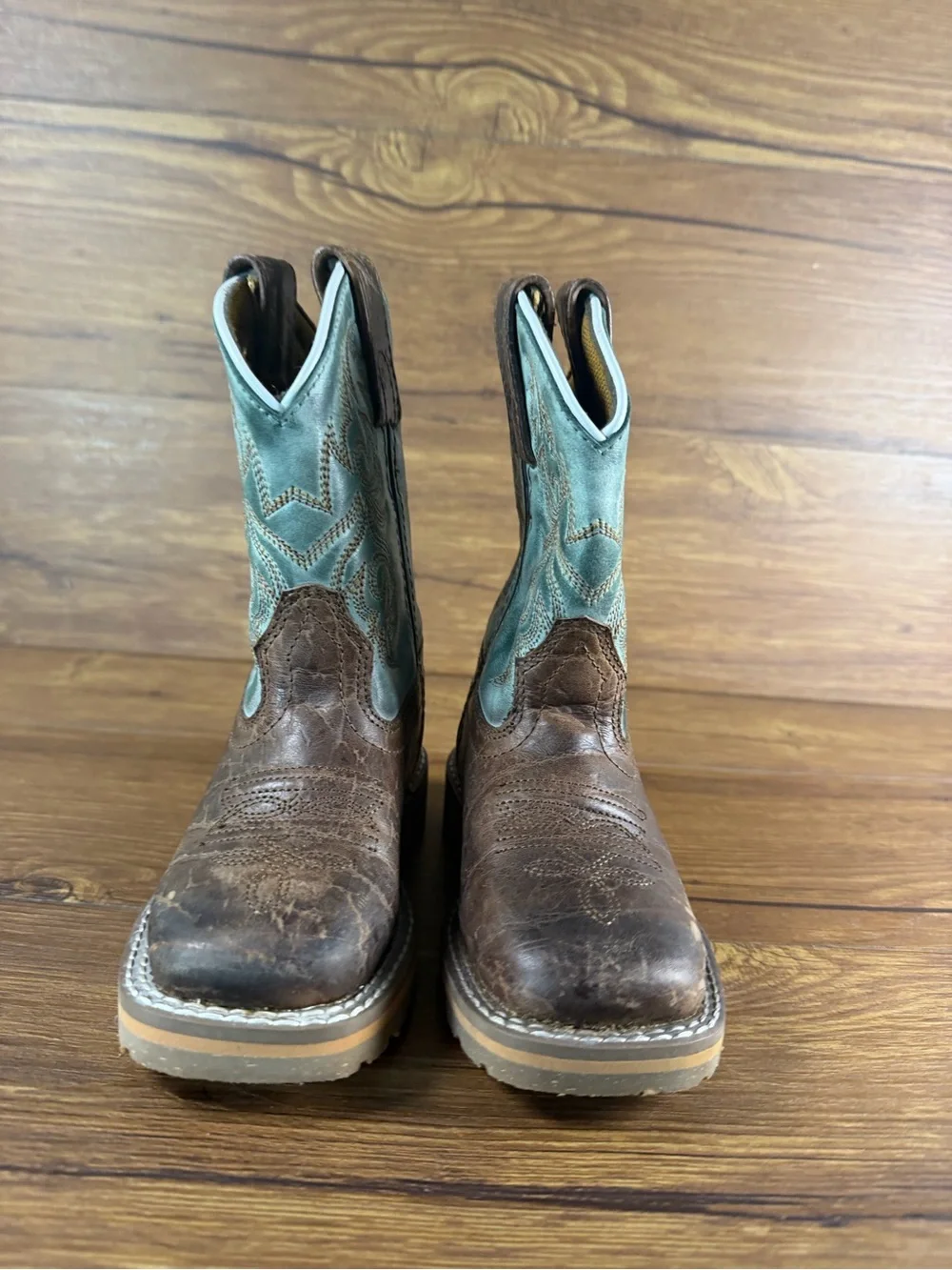 Dan Post Square Toe Cowboy Boots Boy’s Size 9C Shoes